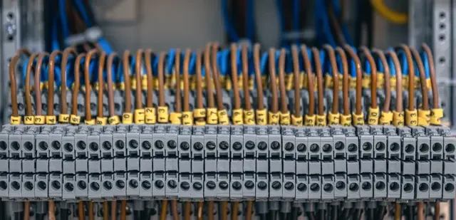 electrical-panel-with-fuses-contactors-closeup Medium
